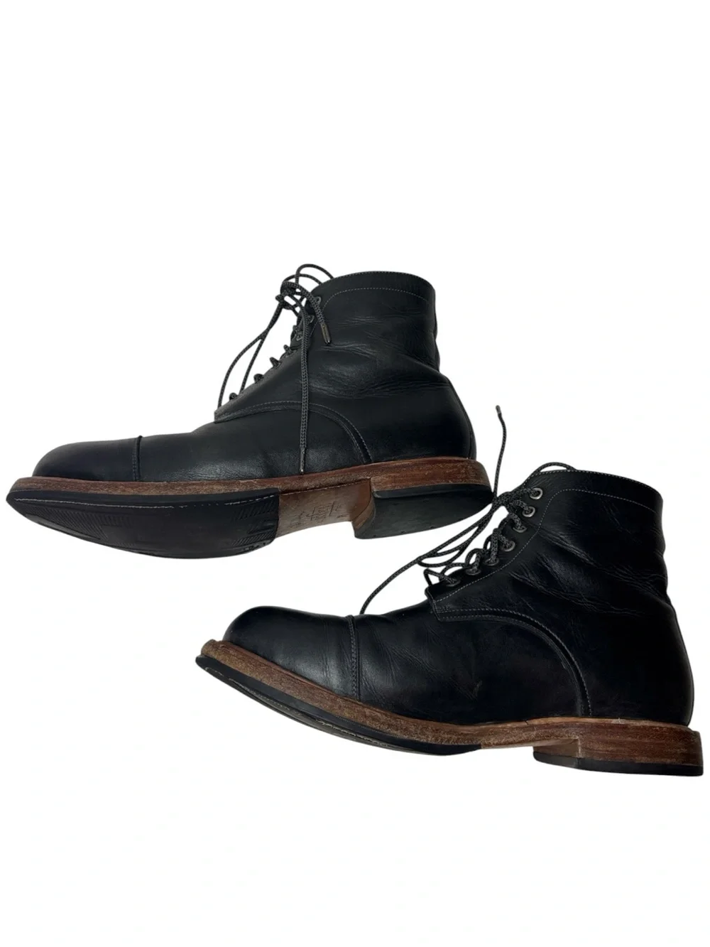 Ariat ATS Men’s Leather Black Lace Up Work Boots. Made In Mexico. Size 11.